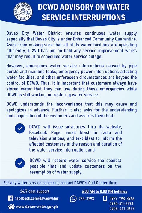 dcwd water interruption schedule today